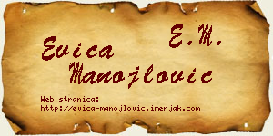 Evica Manojlović vizit kartica